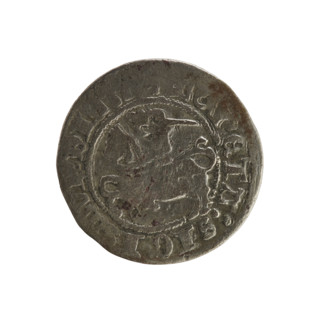 Lithuanian half-grosz, Sigismund I the Old (king of Poland; 1506–1548). Polish coin of the