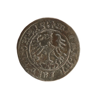 Lithuanian half-grosz, Sigismund I the Old (king of Poland; 1506–1548). Polish coin (Jagiellon