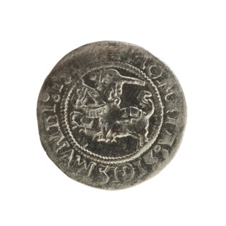 Lithuanian half-grosz, Sigismund I the Old (king of Poland; reign 1506–1548). Polish coin of the