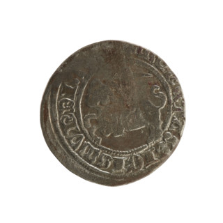 Lithuanian half-grosz, Sigismund I the Old (King of Poland; 1506–1548). Silver coin (half-grosz),