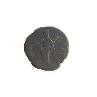 Denarius, posthumous issue for Faustina the Elder (98–141; Roman empress 138–141) by Antoninus Pius
