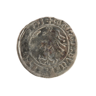 Lithuanian half-grosz, Sigismund I the Old (king of Poland, 1506–1548). Polish coin (Jagiellon