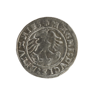 Lithuanian half-grosz, Sigismund I the Old (king of Poland; 1506–1548). R8 (rarity). Polish coin