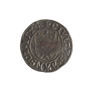 Gdansk szelag, Sigismund I the Old (King of Poland; 1506–1548). Obv.: Crowned shield with the