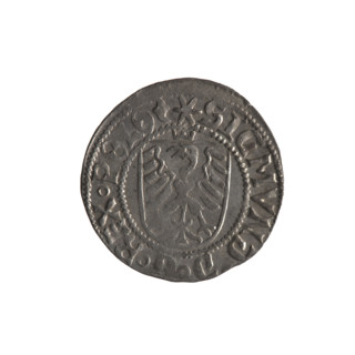 Gdansk szelag, Sigismund I the Old (King of Poland; 1506–1548). 1524. Silver coin (szelag).