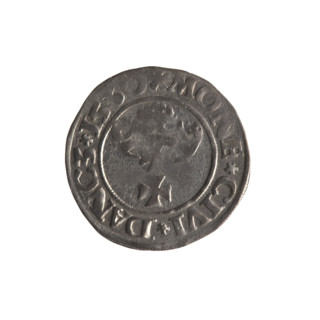 Gdansk szelag, Sigismund I the Old (King of Poland; 1506–1548). Polish coin (1530). Obverse: Eagle