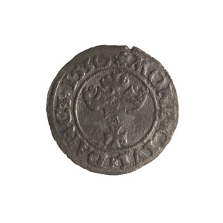 Gdansk szelag, Sigismund I the Old (King of Poland; 1506–1548). Polish coin (1530). Obverse: Eagle