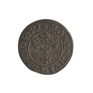 Gdansk szelag, Sigismund I the Old (King of Poland; 1506–1548). Obverse: Eagle of Royal Prussia;
