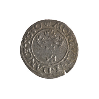 Gdansk szelag, Sigismund I the Old (King of Poland; 1506–1548). Polish coin (1530). Obverse: Eagle