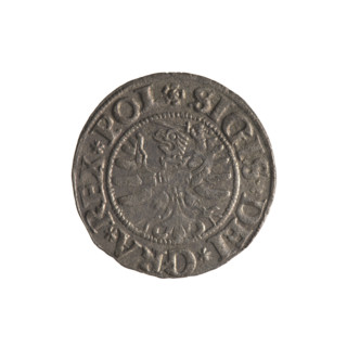 Gdansk szelag, Sigismund I the Old (King of Poland; 1506–1548). Obverse: Eagle of Royal Prussia;
