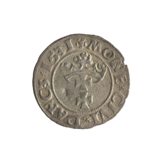 Gdansk szelag, Sigismund I the Old (King of Poland; 1506–1548). Polish coin (1531), Gdansk.