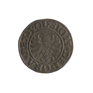 Gdansk szelag, Sigismund I the Old (King of Poland; 1506–1548); Polish coin (1531). Obverse: Eagle