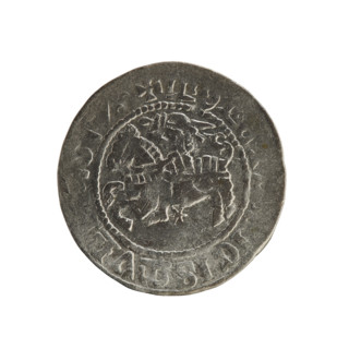 Lithuanian half-grosz, Sigismund I the Old (king of Poland; 1506–1548). Polish coin (Jagiellon