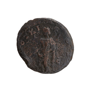 Head of young Marcus Aurelius uncovered, with drapery on the left shoulder; right legend: AVRELIVS
