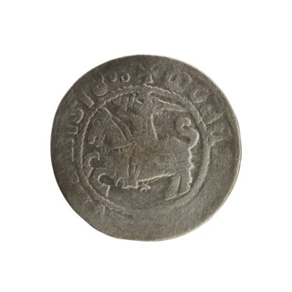 Lithuanian half-grosz, Sigismund I the Old (King of Poland; 1506–1548). Polish coin (Jagiellon