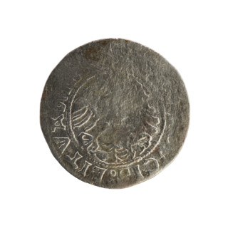 Lithuanian half-grosz, Sigismund I the Old (King of Poland; 1506–1548). Silver coin (half-grosz),