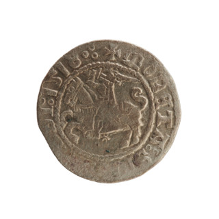 Lithuanian half-grosz, Sigismund I the Old (King of Poland; 1506–1548). Silver coin (half-grosz),