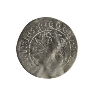 Lithuanian half-grosz, Sigismund I the Old (king of Poland; 1506–1548). Polish coin (1518), Grand