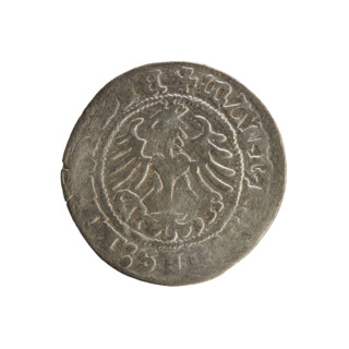 Lithuanian half-grosz, Sigismund I the Old (king of Poland; 1506–1548). R8 (rarity). Polish coin