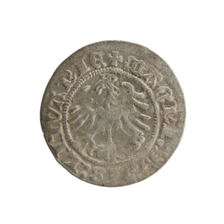 Lithuanian half-grosz, Sigismund I the Old (king of Poland; 1506–1548). R8 (rarity). Polish coin