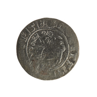Lithuanian half-grosz, Sigismund I the Old (king of Poland; 1506–1548). Silver coin (half-grosz),