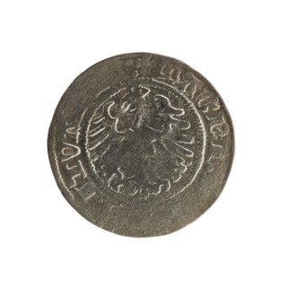 Lithuanian half-grosz, Sigismund I the Old (king of Poland; 1506–1548). Silver coin (half-grosz),