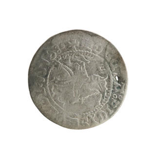 Lithuanian half-grosz, Sigismund I the Old (king of Poland; 1506–1548). Polish coin, Jagiellon