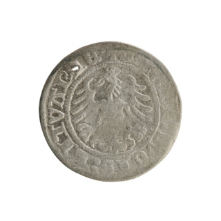 Lithuanian half-grosz, Sigismund I the Old (king of Poland; 1506–1548). Silver coin (half-grosz),