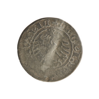 Lithuanian half-grosz, Sigismund I the Old (king of Poland; 1506–1548). Silver coin (half-grosz),