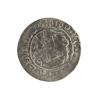 Lithuanian half-grosz, Sigismund I the Old (King of Poland; 1506–1548). Silver coin (half-grosz),