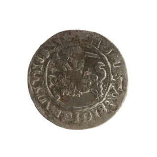 Lithuanian half-grosz, Sigismund I the Old (king of Poland; 1506–1548). Polish coin of the