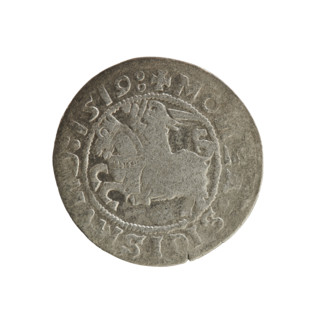 Lithuanian half-grosz, Sigismund I the Old (king of Poland; 1506–1548). Polish coin (Jagiellon