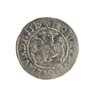 Lithuanian half-grosz, Sigismund I the Old (king of Poland; 1506–1548). Polish coin (Jagiellon