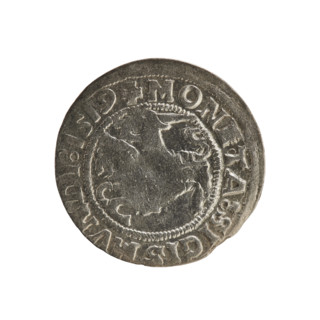 Lithuanian half-grosz, Sigismund I the Old (king of Poland; 1506–1548). Silver coin (half-grosz),
