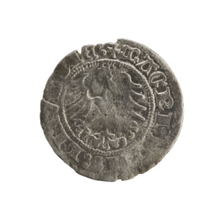Lithuanian half-grosz, Sigismund I the Old (king of Poland; reign 1506–1548). Silver coin