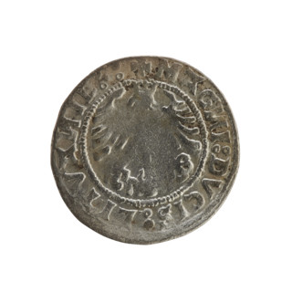 Lithuanian half-grosz, Sigismund I the Old (king of Poland; 1506–1548). R8 (rarity). Polish coin