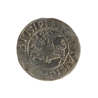 Lithuanian half-grosz, Sigismund I the Old (king of Poland; 1506–1548). Polish coin, Jagiellon