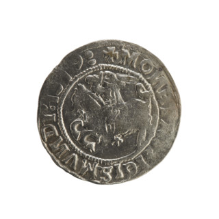 Lithuanian half-grosz, Sigismund I the Old (king of Poland, 1506–1548). Silver coin (1519).