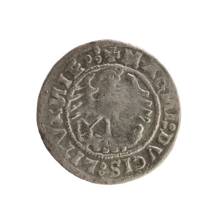 Lithuanian half-grosz, Sigismund I the Old (king of Poland; 1506–1548). Coin (1519). Obverse: