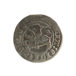 Lithuanian half-grosz, Sigismund I the Old (King of Poland; 1506–1548). Polish coin of the