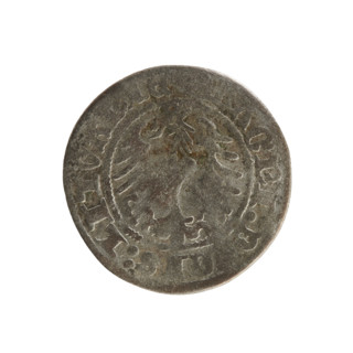 Lithuanian half-grosz, Sigismund I the Old (King of Poland; 1506–1548). Silver coin (half-grosz),