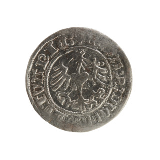 Lithuanian half-grosz, Sigismund I the Old (King of Poland; 1506–1548). Polish coin (Jagiellon