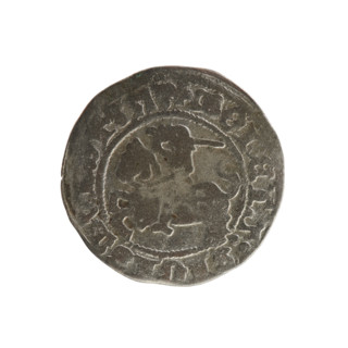 Lithuanian half-grosz, Sigismund I the Old (king of Poland; 1506–1548). Polish coin of the