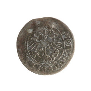 Lithuanian half-grosz, Sigismund I the Old (King of Poland; 1506–1548). Polish coin of the