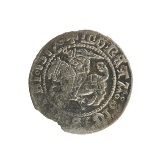 Lithuanian half-grosz, Sigismund I the Old (King of Poland; 1506–1548). Polish coin (Jagiellon