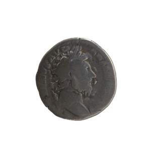 Denarius, Marcus Aurelius (121–180; Roman emperor 161–180) — obverse: head of Marcus Aurelius with