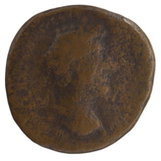 sestertius (forgery), Marcus Aurelius (121–180; Roman emperor 161–180) (issuer); obverse: head of