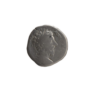 Denarius, Marcus Aurelius (121–180; Roman emperor 161–180), issuer; obverse: head of Marcus