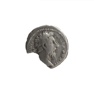 Denarius of Marcus Aurelius (121–180; Roman emperor 161–180), 168–169. Obverse: Head of Marcus