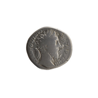 Denarius of Marcus Aurelius (121–180; Roman emperor 161–180), ca. 169–170. Obverse: Head of Marcus
